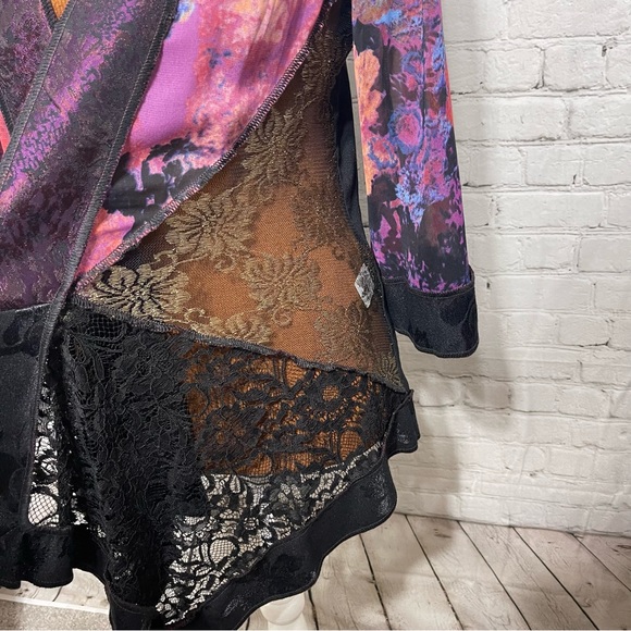 Studio VK Boho Mixed Media Sheer Cardigan Size S - Picture 3 of 6